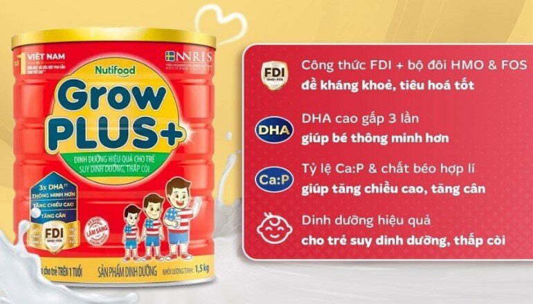 Sữa Grow Plus đỏ dành cho trẻ trên 1 tuổi