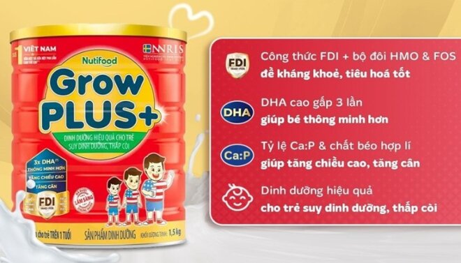 Sữa Grow Plus đỏ dành cho trẻ trên 1 tuổi