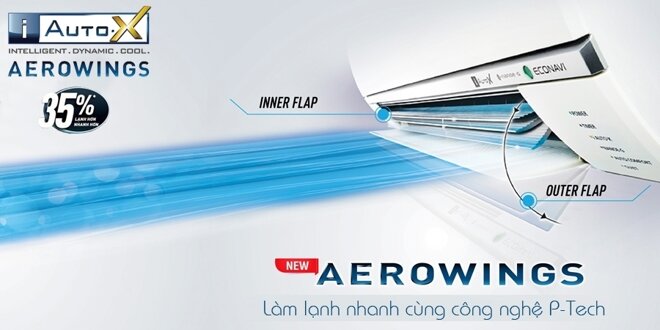 Máy lạnh Panasonic với ứng dụng aerowings