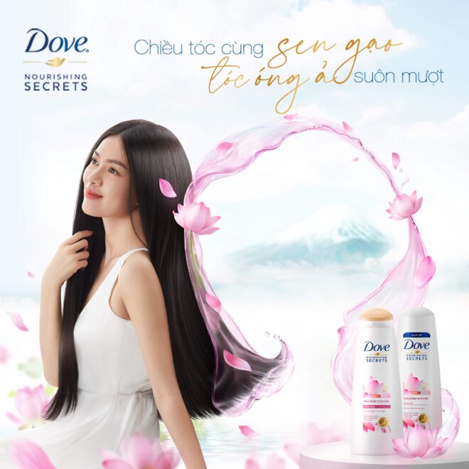 Dầu xả “óng mềm tự nhiên” của Dove