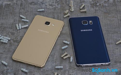 Samsung Galaxy A7 (2016) được làm hoàn toàn từ 2 chất liệu kính và kim loại, tương tự như “người họ hàng” Galaxy S6