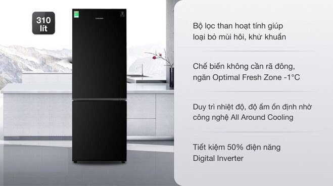 Tủ lạnh Samsung Inverter 310 lít RB30N4010BU/SV 