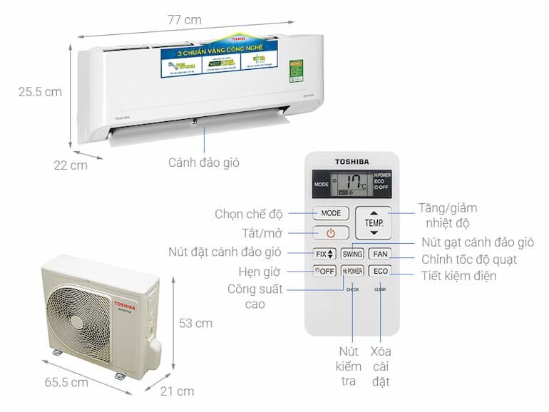 Giá điều hòa Toshiba RAS-H10C4KCVG-V thuộc mức giá rẻ trên thị trường