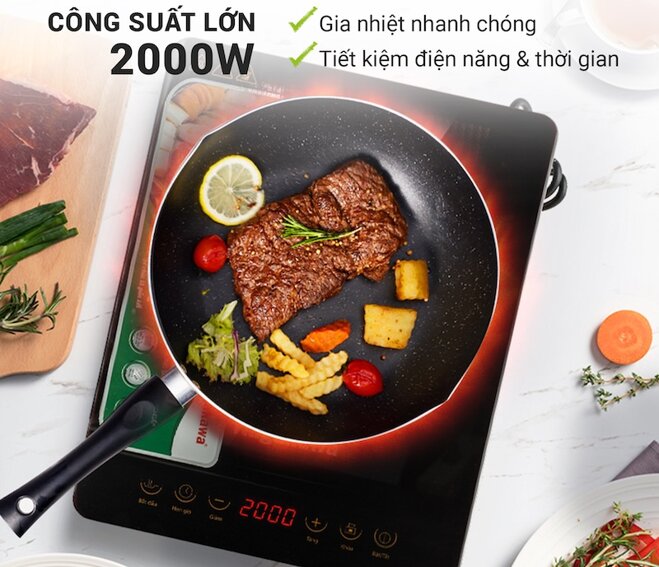 Bếp từ đơn Nagakawa NAG0704 thiết kế nhỏ gọn, sử dụng dễ dàng