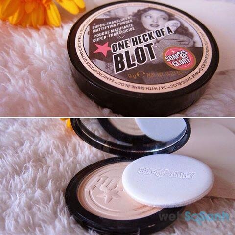 Phấn nén kiềm dầu Soap and Glory One heck of a blot Powder