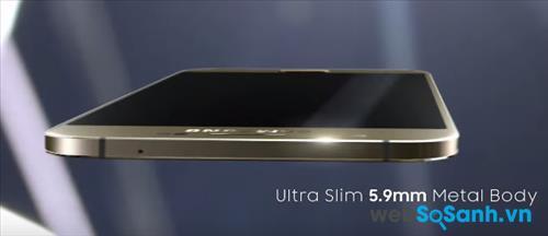 Điện thoại Galaxy có độ mỏng ấn tượng với kích thước 5.9mm