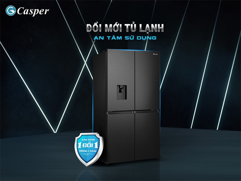 Bộ lọc than hoạt tính trên tủ lạnh Casper mang đến khả năng loại bỏ các mùi thực phẩm 