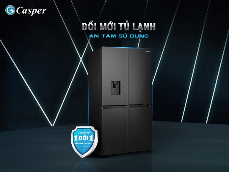 Bộ lọc than hoạt tính trên tủ lạnh Casper mang đến khả năng loại bỏ các mùi thực phẩm