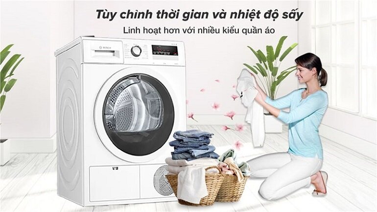 Máy sấy quần áo Bosch 8kg WTH85V0GPL