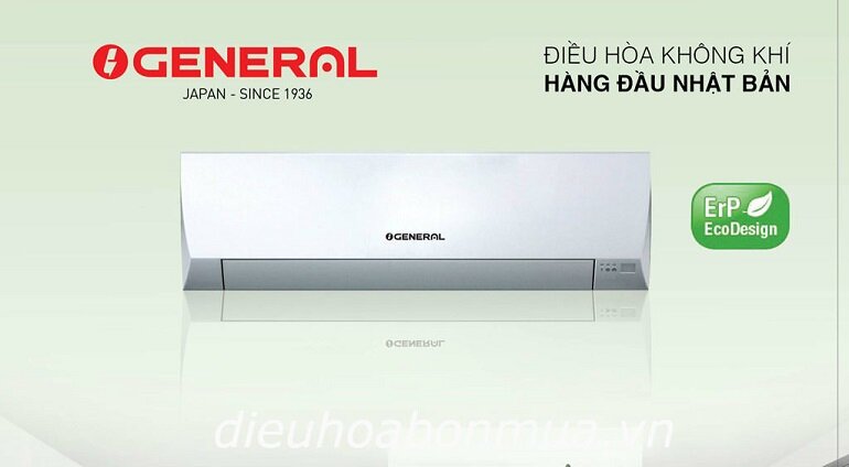 điều hòa General 24000 BTU 2 chiều Inverter ASHA24LEC gas R-410A