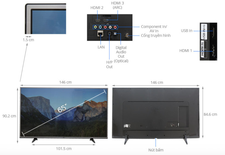 Smart Tivi LG 65UH617T 4K UHD