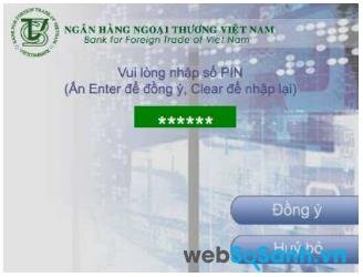 Nhập mật khẩu thẻ