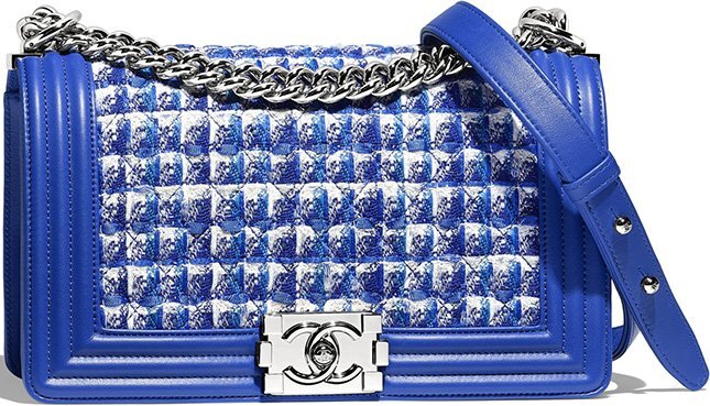 Chanel Medium Classic Tweed Boy Bag (Old Medium)