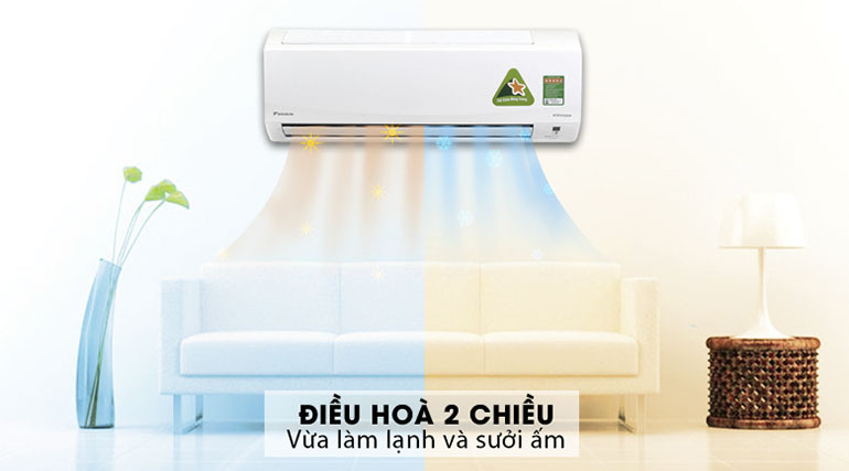 Điều hòa - Máy lạnh Daikin FTXM25HVMV 2 chiều 9000BTU Inverter với 2 chế độ làm lạnh và sưởi ấm bạn sẽ không còn lo mùa đông hay mùa hè có thể ảnh hưởng đến sức khoẻ các thành viên trong gia đình mình nữa