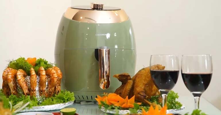 Thiết kế của nồi chiên không dầu Casamom hiện đại nồi chiên không dầu Casamom