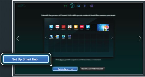 Chọn Setup Smart Hub trên tivi