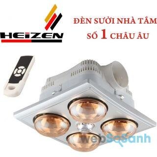 Đèn sưởi nhà tắm Heizen 4 bóng loại nào tốt nhất