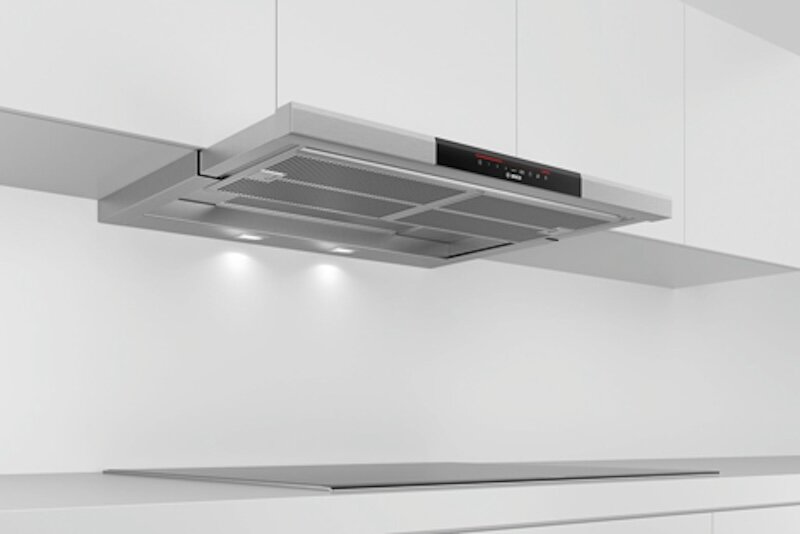 Bosch DFS097J50B: Modern built-in range hood, effective deodorizer