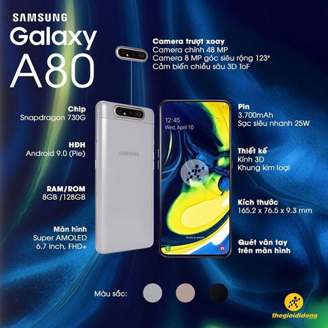 Samsung Galaxy A80 phù hợp với người dùng đam mê chụp ảnh và làm video