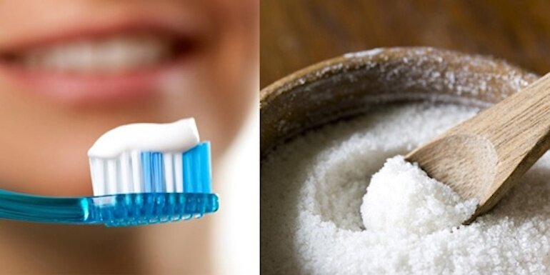 Tẩy tế bào chết môi tại nhà bằng kem đánh răng và baking soda
