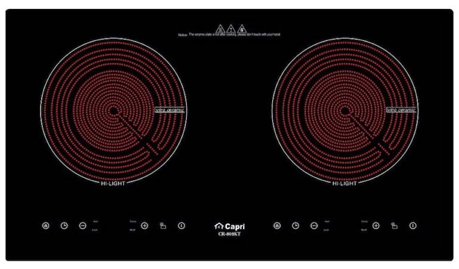 Bếp hồng ngoại đôi Capri CR-809KT - top bếp hồng ngoại giá 5 triệu