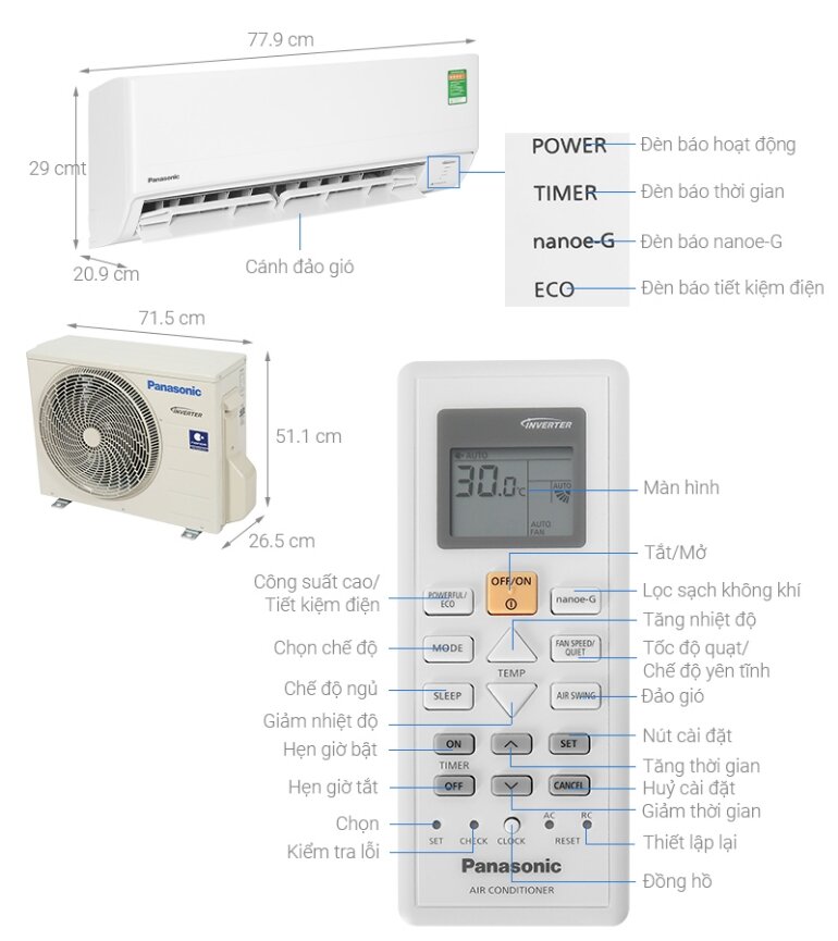 Đánh giá điều hòa panasonic 12000 inverter 1 chiều