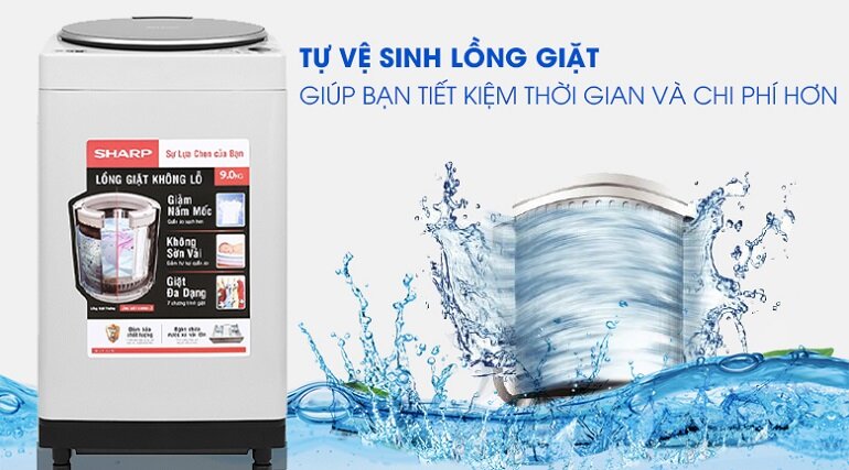  7 ưu điểm nổi bật của máy giặt Sharp Es-w90pv-h