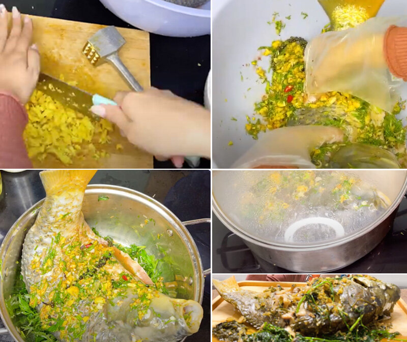 How to make steamed carp with beer and mugwort