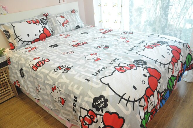 Mẫu chăn ga Hello Kitty số 15