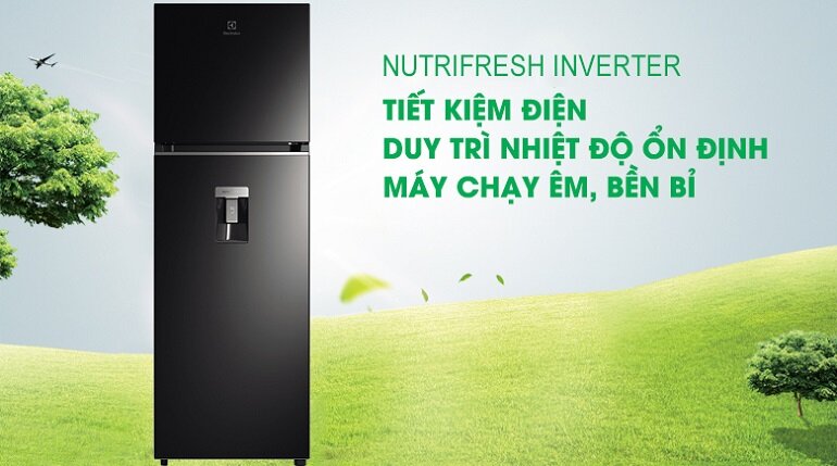 Tủ lạnh Electrolux Inverter 341L ETB3740K-H với công nghệ Inverter tiết kiệm tối đa điện năng tiêu thụ