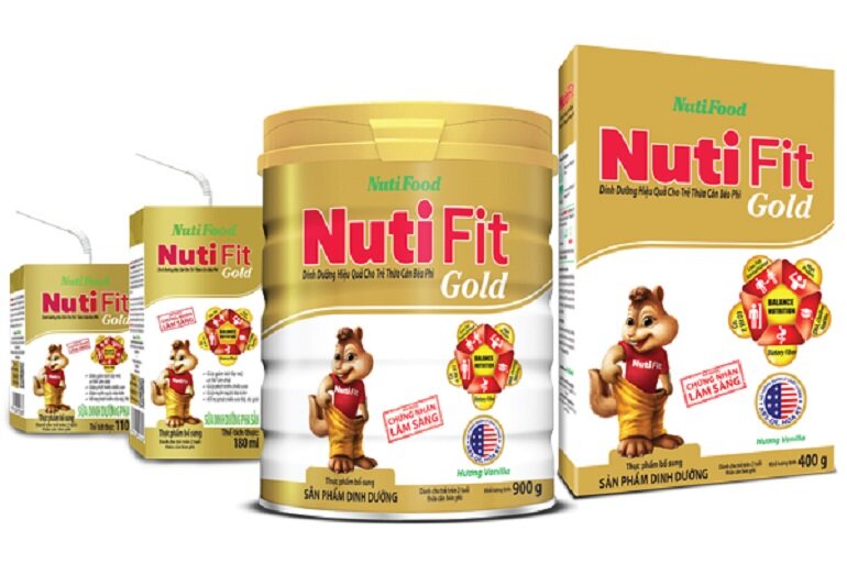 Sữa Nutifood Nuti Fit Gold phù hợp với trẻ thừa cân, béo phì