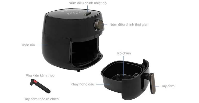 Nồi chiên không dầu Kangaroo KG42AF1