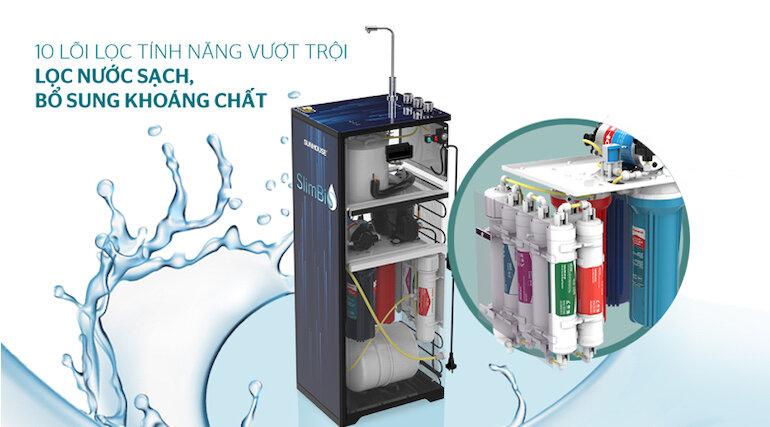 Lọc sạch đến 99.9% các vi khuẩn nhờ vào màng lọc RO nhập khẩu Hàn Quốc