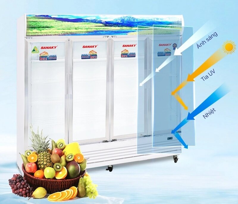 Review chi tiết tủ mát Sanaky 4 cánh 2000 lít VH-2209HP