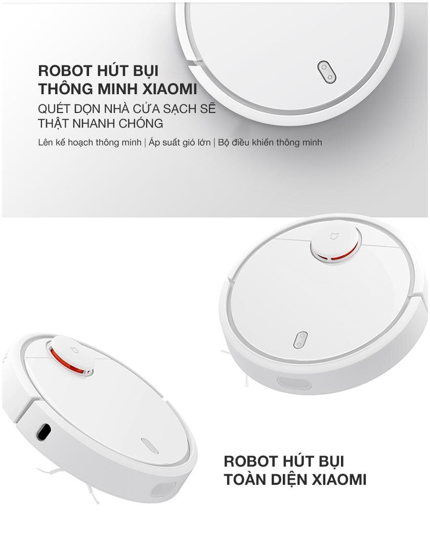 Với lực hút mạnh, robot Xiaomi giúp làm sạch toàn diện cho ngôi nhà của bạn