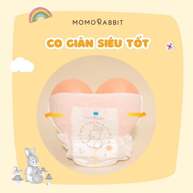 Review chi tiết bỉm Momo Rabbit Eco Comfort Fit mới