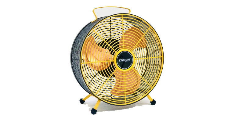 KORICHI KRC-6212 được làm từ chất liệu cao cấp đảm bảo độ bền trong quá trình sử dụng quạt tích điện KORICHI KRC-6212