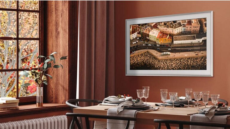Tivi Samsung QA50LS01B mang những kiệt tác nghệ thuật vào trong không gian sống