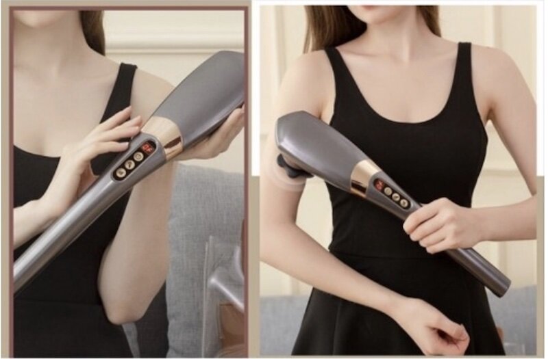 Máy massage cầm tay 7 đầu cán tay cầm dài Nikio NK-177 - Không dây pin sạc