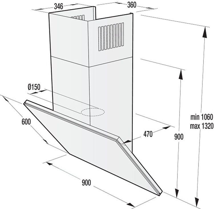 Cấu tạo máy hút mùi Gorenje by Starck WHI941ST