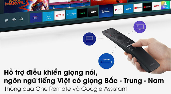 Điều khiển, tìm kiếm thông tin bằng giọng nói với One Remote và Google Assistant