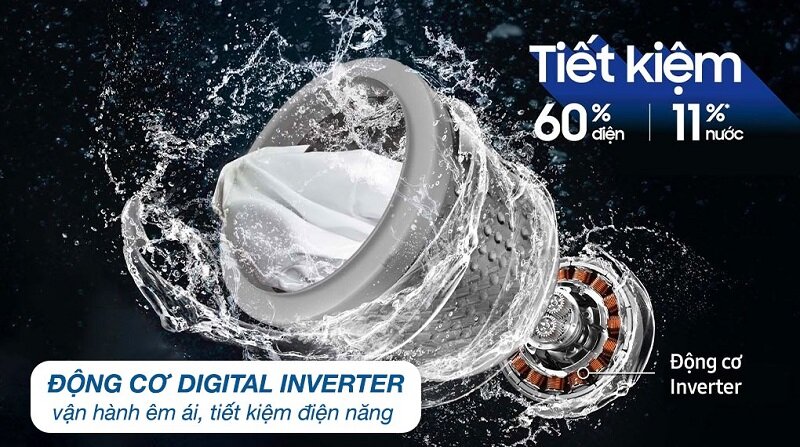 8 lý do khiến máy giặt Samsung Inverter 14 kg WA14CG5886BVSV rất