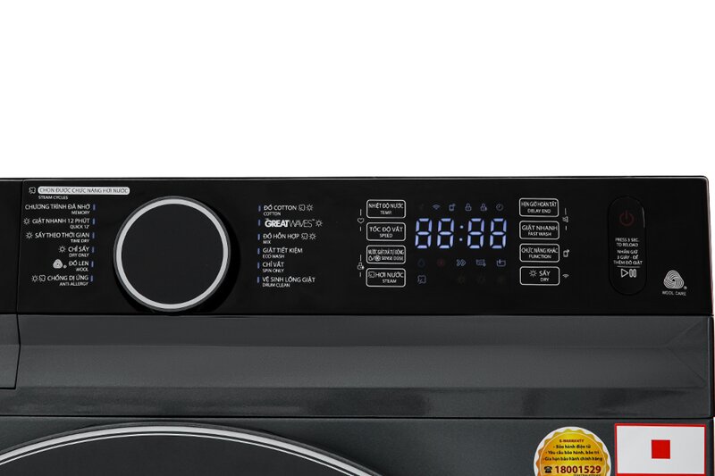 Máy giặt sấy Toshiba Inverter 12.5 kg TWD-BM135GF4V: Giặt sấy