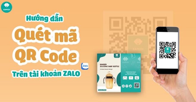 phân biệt bình sữa Kamidi thật giả bằng cách quét mã QR