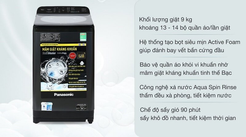 TOP 5 máy giặt Panasonic 9kg cửa trên giá rẻ chỉ từ 3,5 triệu đồng đáng mua đầu năm 2025