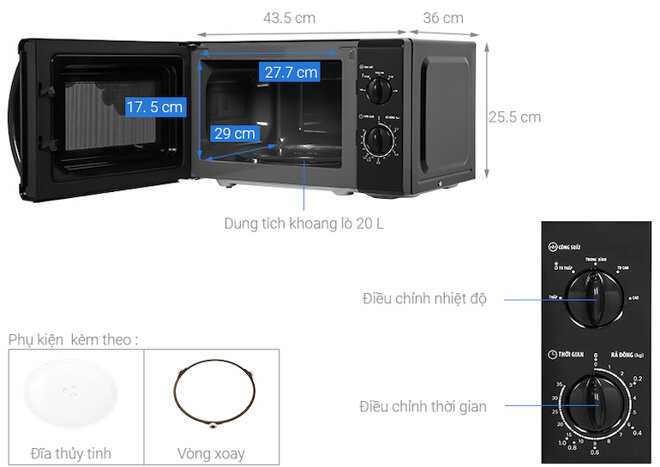 Lò vi sóng dưới 1 triệu đồng Bluestone MOB-7708B