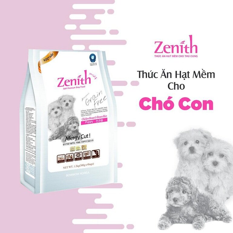 Thức ăn hạt mềm cho chó con Zenith Puppy