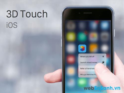 Người dùng sẽ có những trải nghiệm tuyệt vời với công nghệ cảm ứng 3D Tuoch trên iPhone 6s