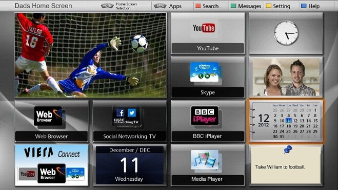giao diện my home screen trên tivi panasonic