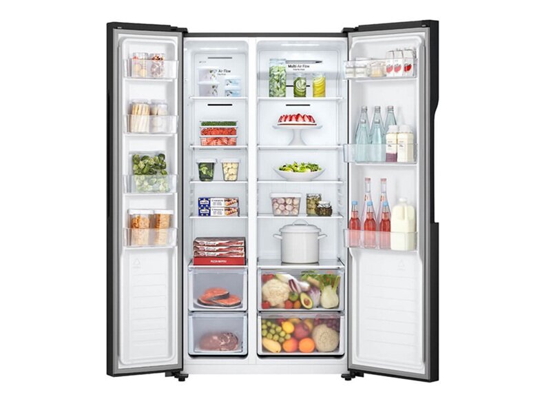 Giá chỉ 10 triệu đồng, tủ lạnh side by side LG 519 lít GR-B256BL đã sang còn xịn